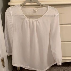 J Crew Sheer Checkered Patterned Blouse